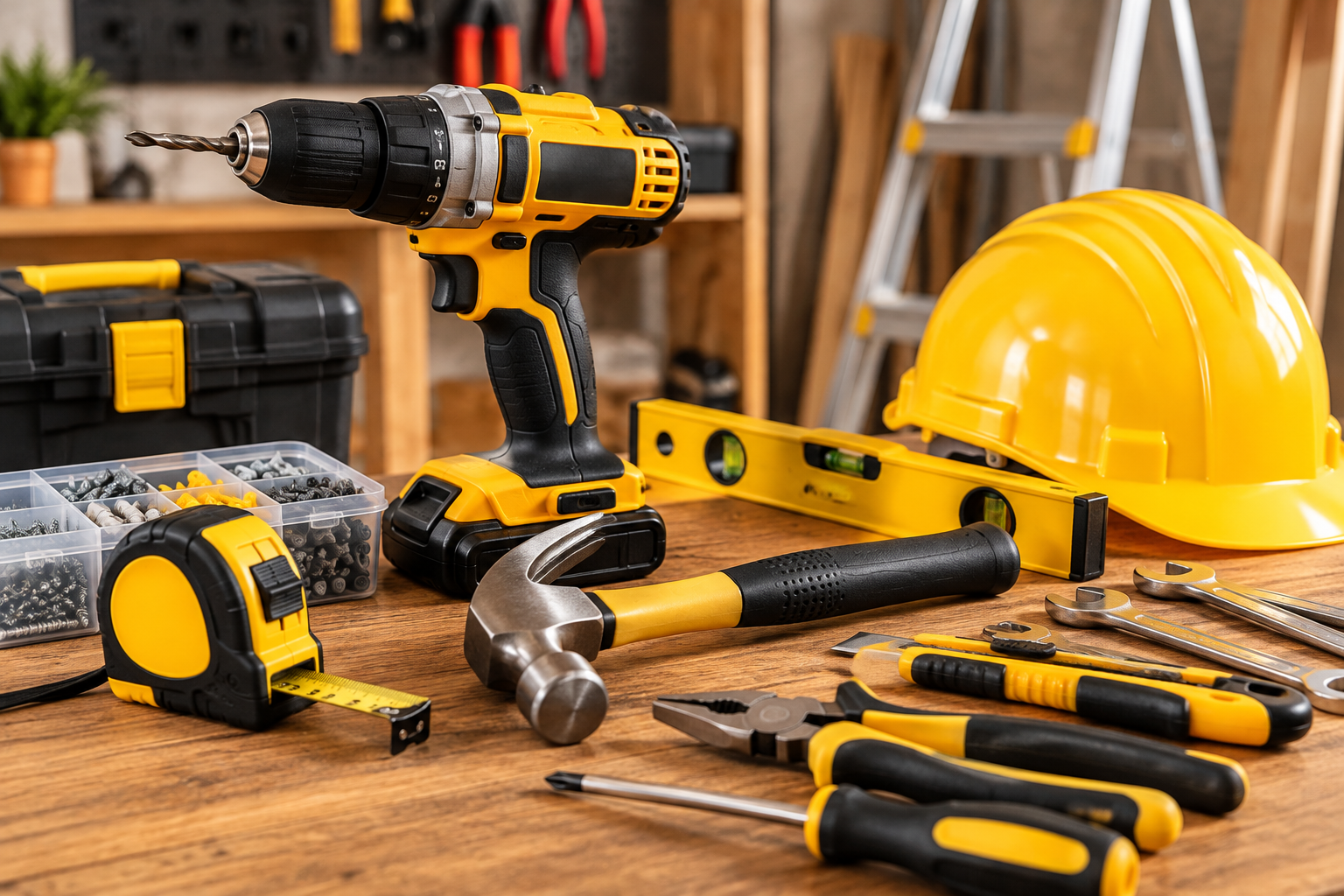 Ferramentas e equipamentos para construção e reparos