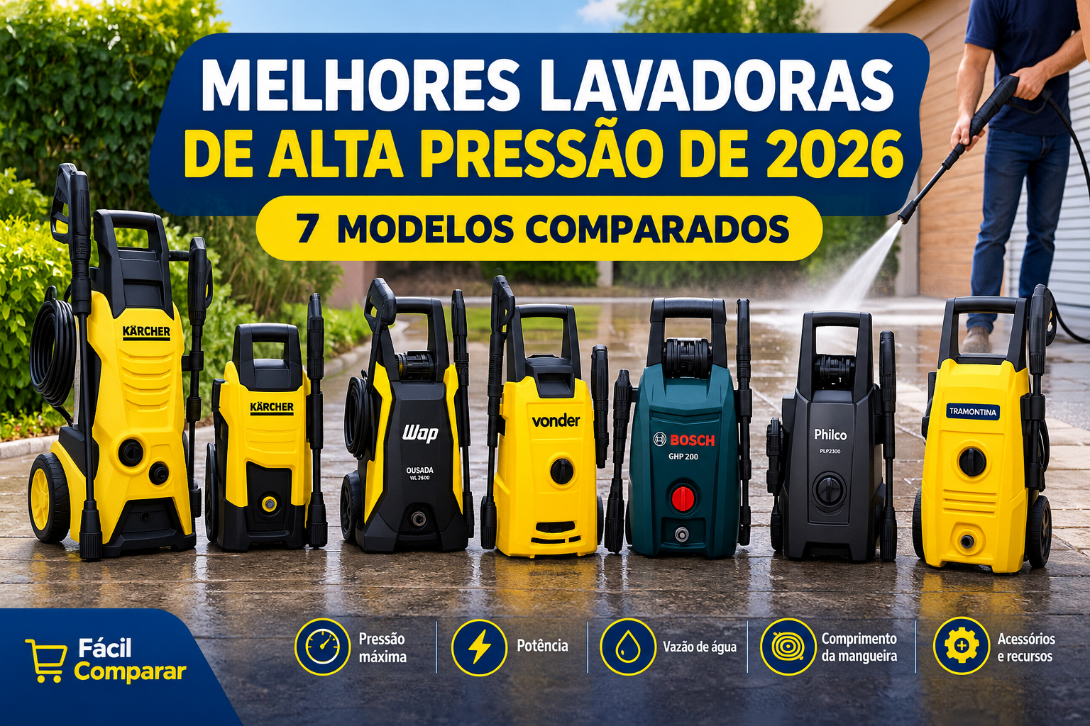 Melhores lavadoras de alta pressão de 2026: 7 modelos comparados