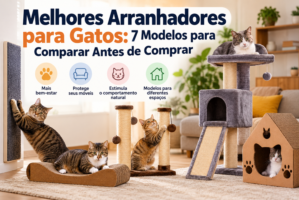 Melhores arranhadores para gatos com 7 modelos para comparar