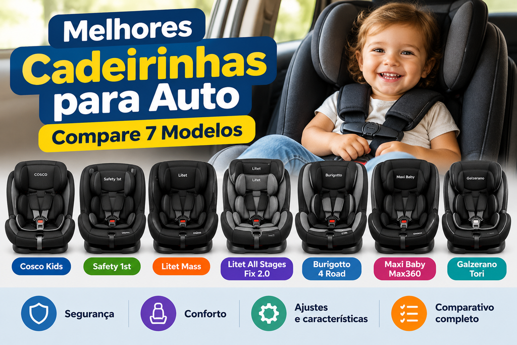 Melhores cadeirinhas para auto em comparativo de 7 modelos para diferentes necessidades